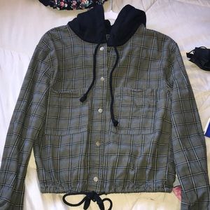 green hoodie/button up shirt🍃